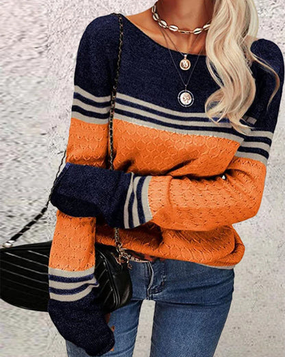 TESS | Moderne Oranje Casual Trui voor Vrouwen