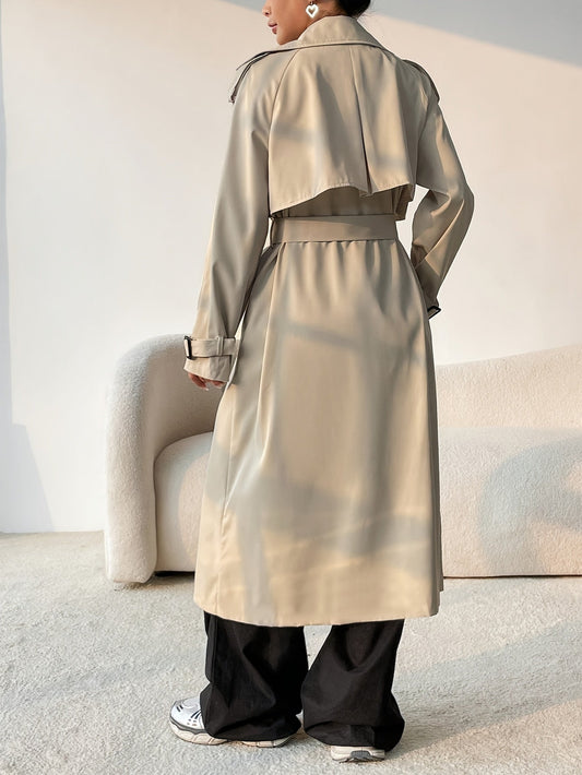 Vivienne | Stijlvolle trenchcoat met dubbele knopenrij