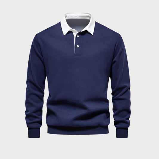 MAURITS - Winter Polo Pullover - River Mode