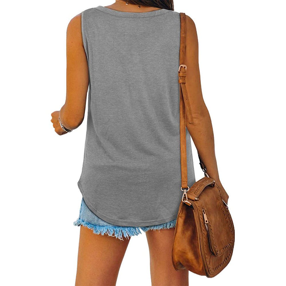 Eva | Stijlvolle V-hals tanktop van zachte jersey