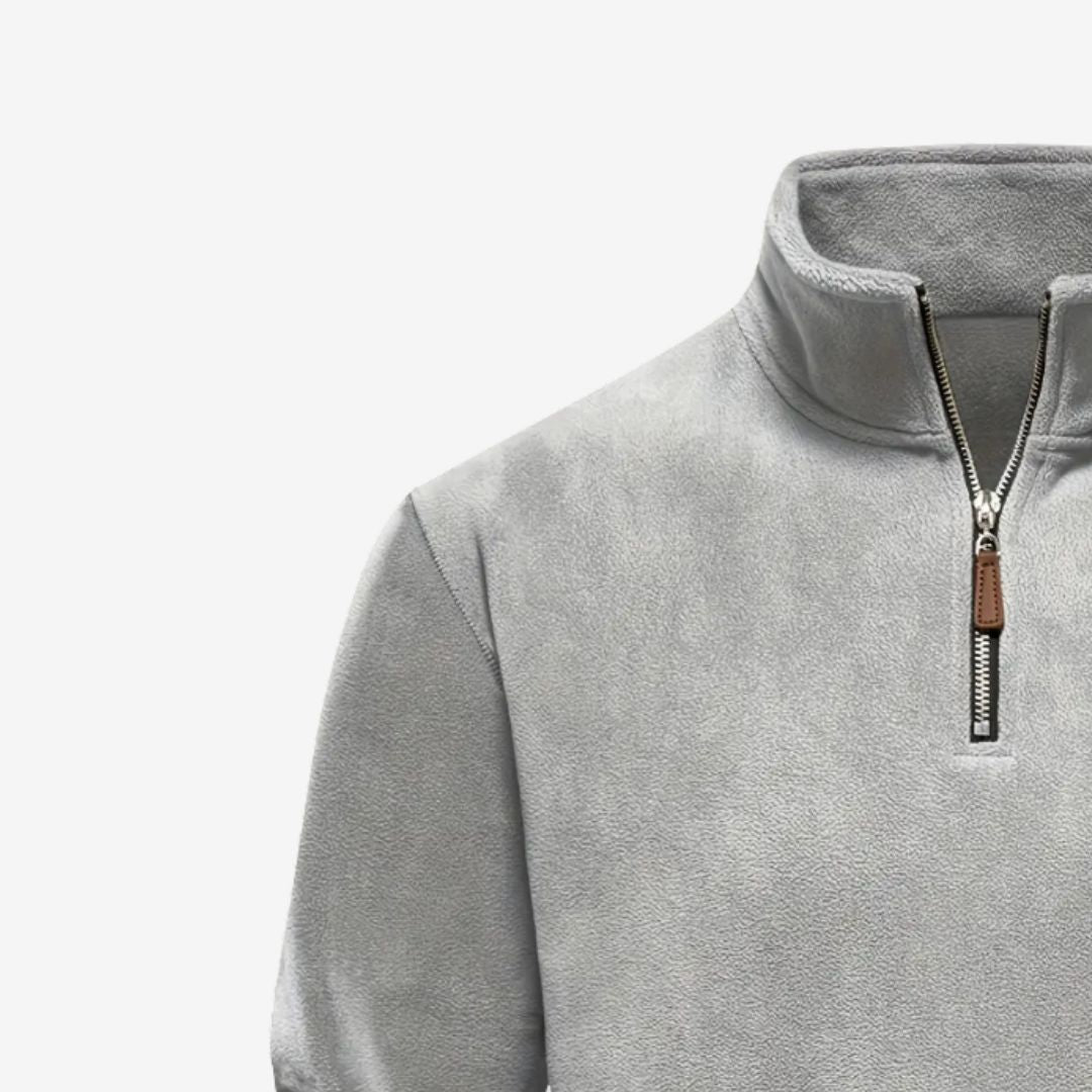 TOMAS | Comfortabele heren half-zip sweater van fleece