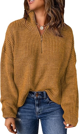 WENDY | Half Zip Sweater Voor Dames