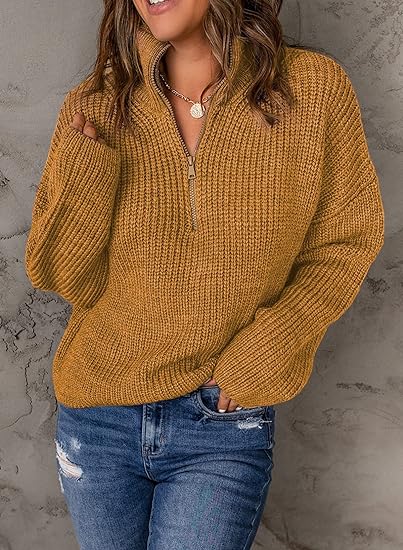 WENDY | Half Zip Sweater Voor Dames