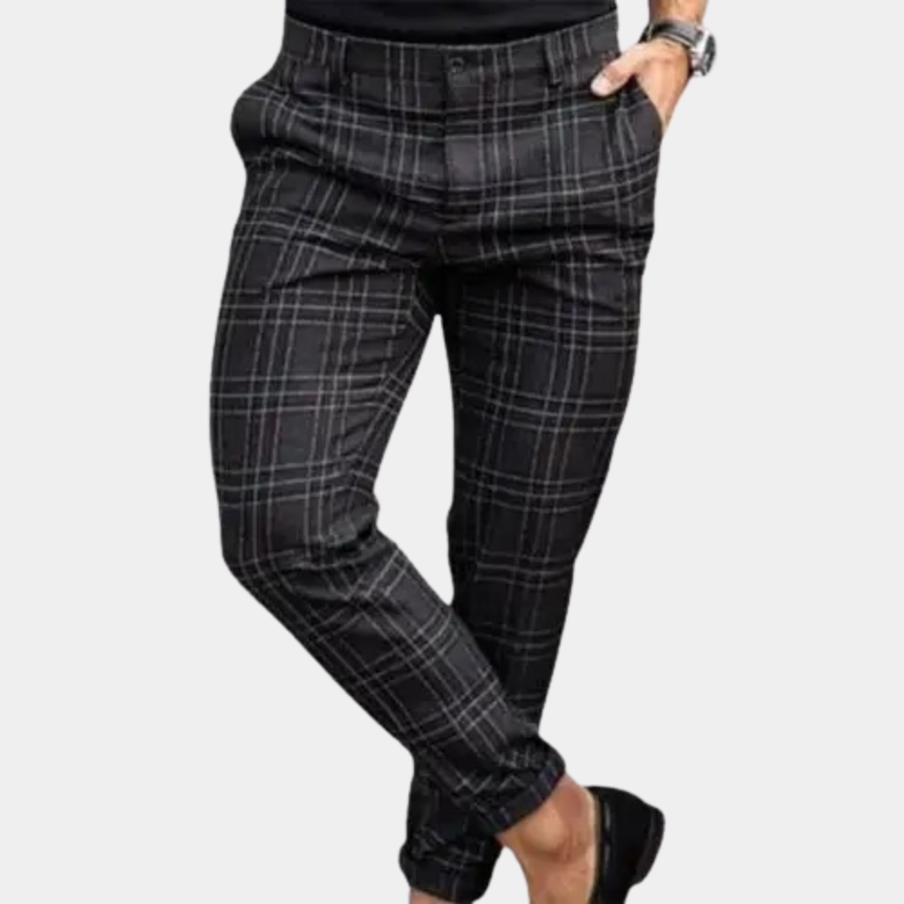 LOREX - Geruite Heren Pantalon - River Mode