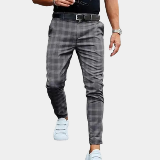 LOREX - Geruite Heren Pantalon - River Mode