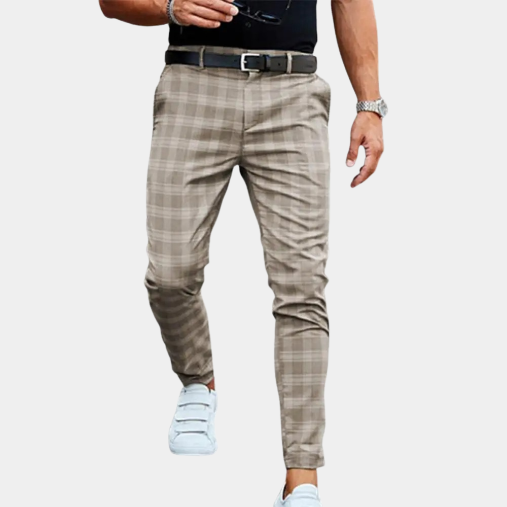 LOREX - Geruite Heren Pantalon - River Mode