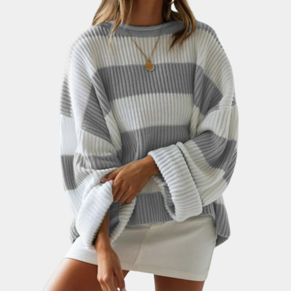 SERENA - Winter Dames Sweater Gestreept