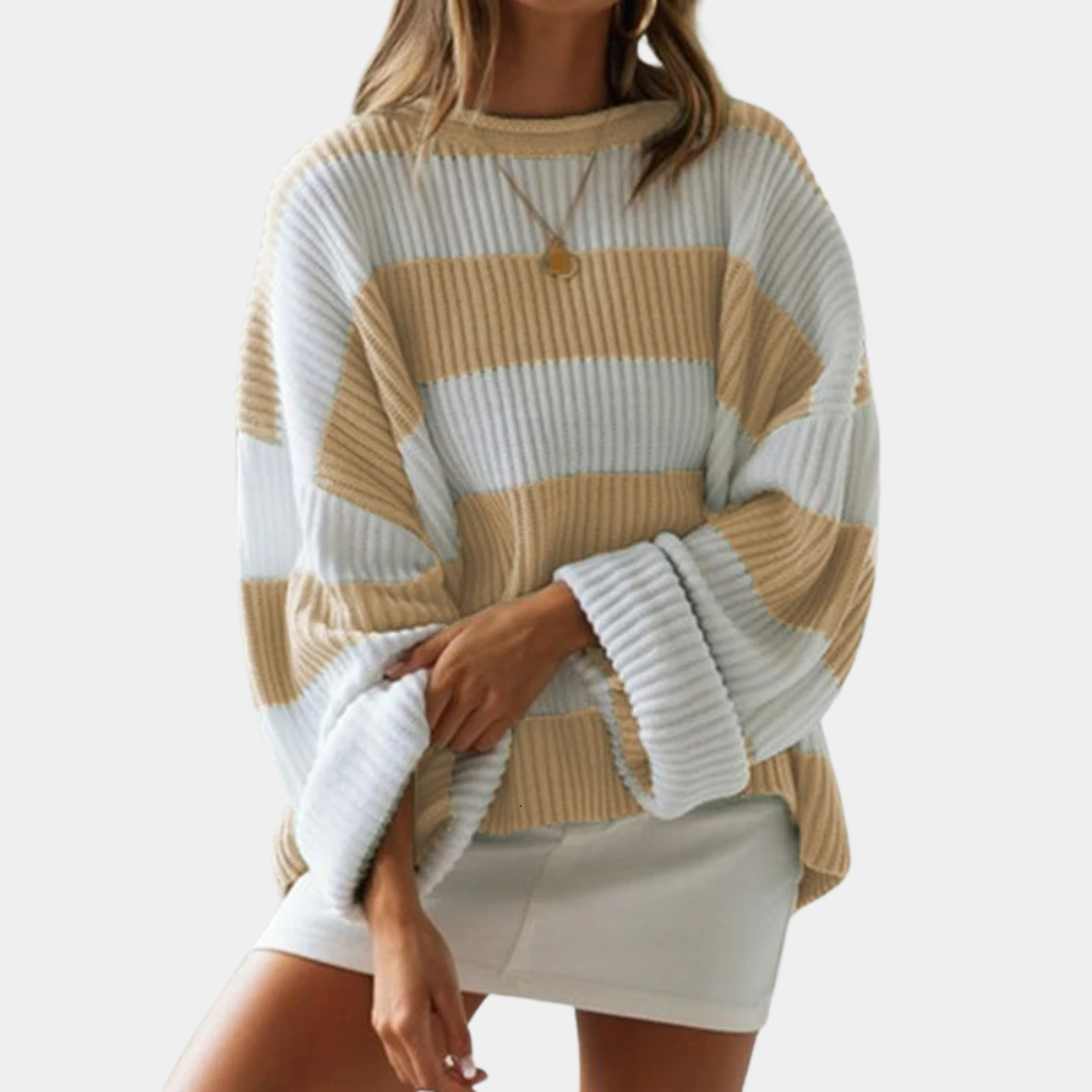 SERENA - Winter Dames Sweater Gestreept