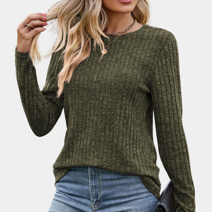 FLORENCE | Stylish ribbed crew neck top