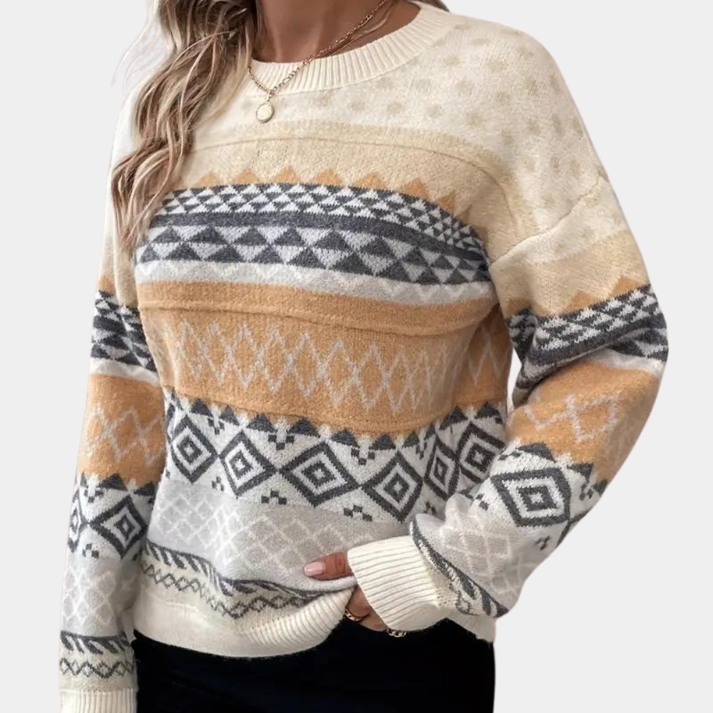 MARIEKE - Comfortabele Sweater Dames | Gebreid - River Mode