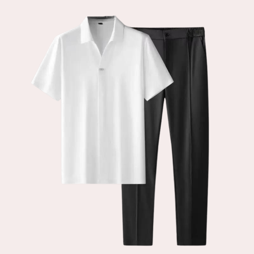 MILO | Casual poloshirt en broek set voor heren