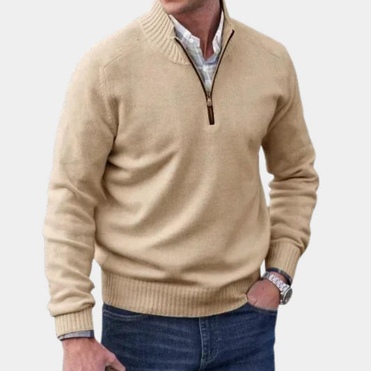 PAUL ST. - Luxe Half Zip Trui - River Mode