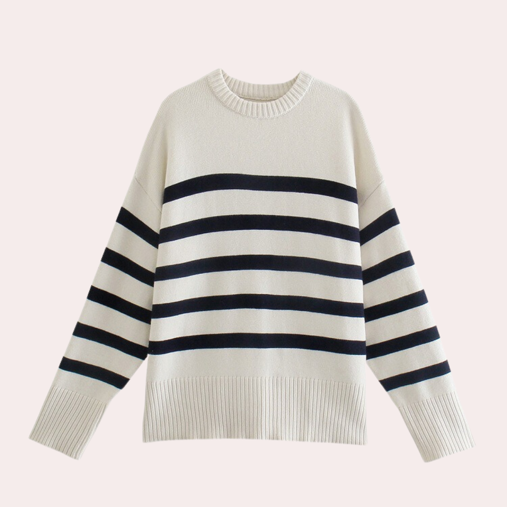 ALEXY - Gestreepte Oversized Dames Sweater - River Mode