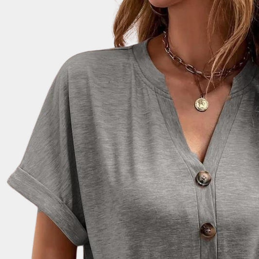 ROXANE | Casual top met V-hals voor dames en een elegante pasvorm