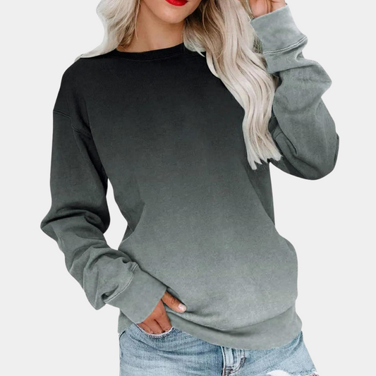 LIA | Trendy dames sweatshirt met subtiel kleurverloop, ideaal voor een casual look