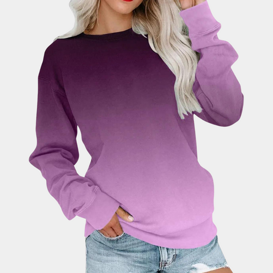 LIA | Trendy dames sweatshirt met subtiel kleurverloop, ideaal voor een casual look