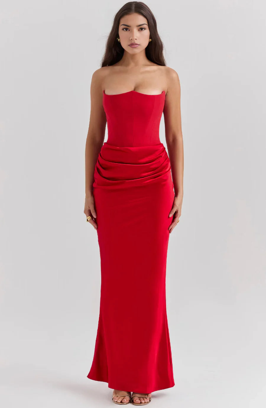 LUCIA | Strapless elegante maxi jurk voor een verfijnde uitstraling