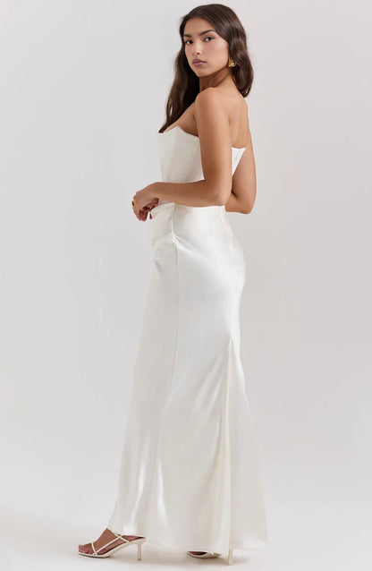 LUCIA | Strapless elegante maxi jurk voor een verfijnde uitstraling