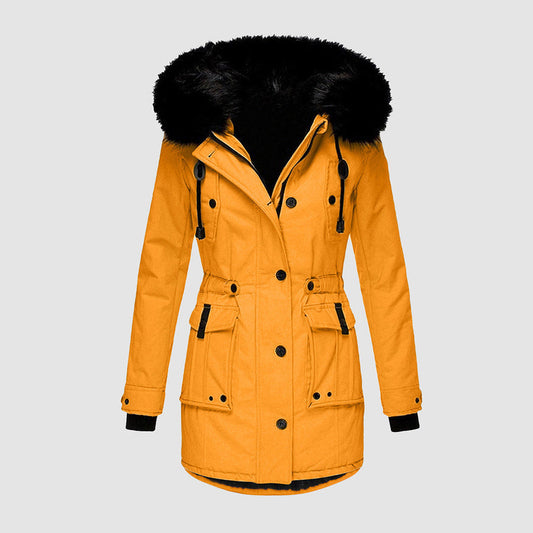 ESTELLE - Elegante Dames Winterjas Met Bontkraag