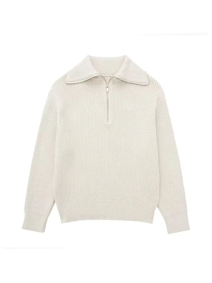 FENNA | Half Zip Vrouwen Sweater - River Mode