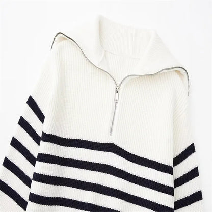 FENNA | Half Zip Vrouwen Sweater - River Mode