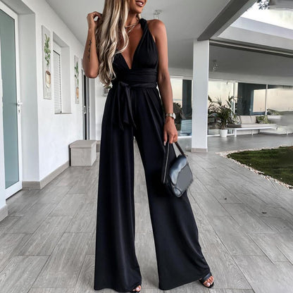 NOVA | Stijlvolle mouwloze jumpsuit met V-hals