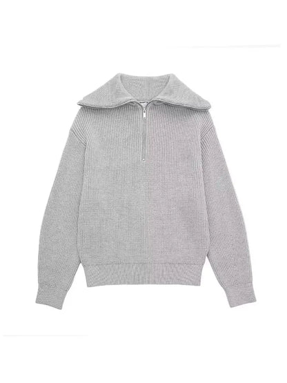 FENNA | Half Zip Vrouwen Sweater - River Mode