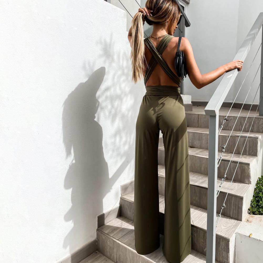 NOVA | Stijlvolle mouwloze jumpsuit met V-hals