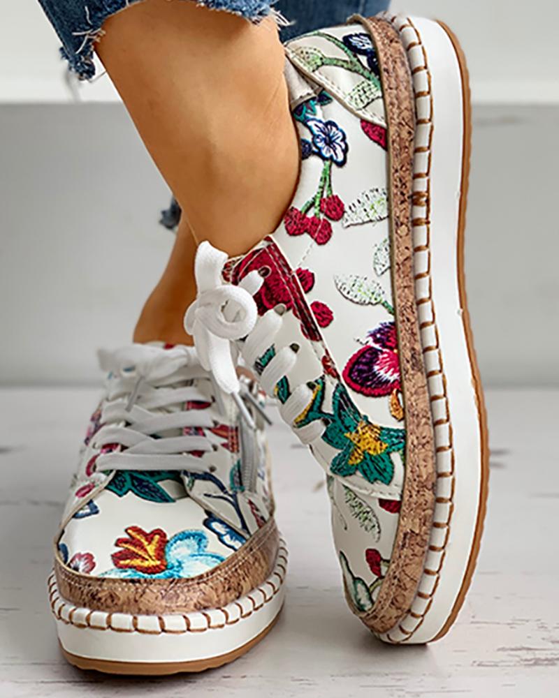 FloraFit | Orthopedische Sportschoenen met Bloemenprint