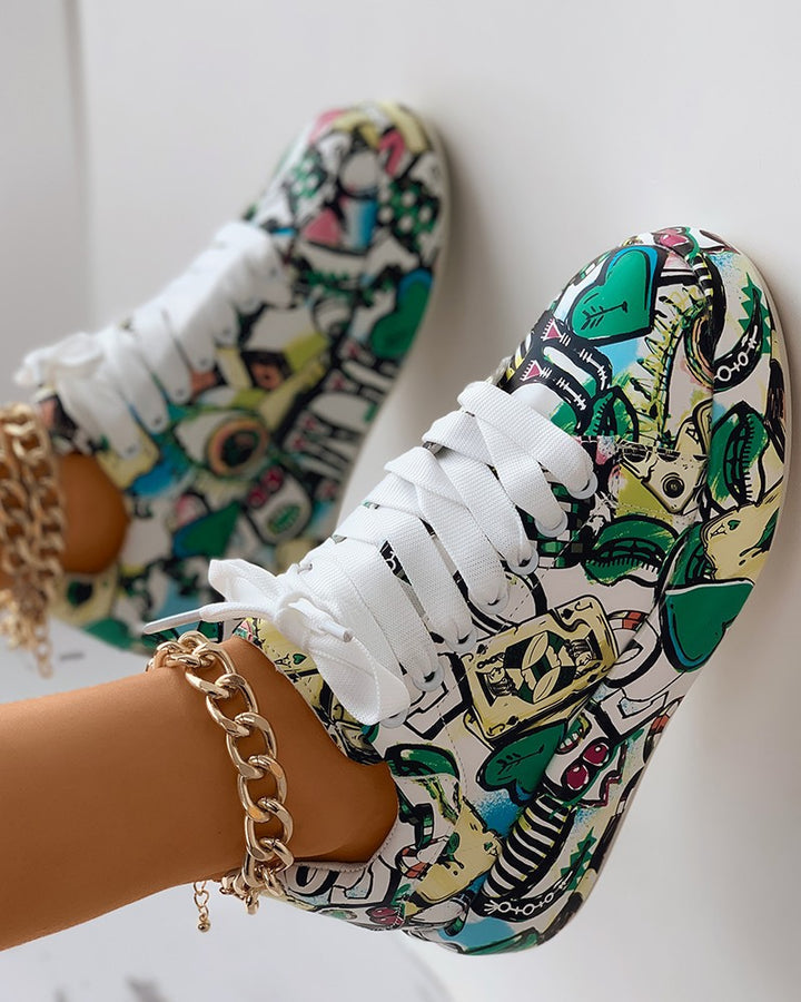 Mila | Graffiti-stijl sneakers voor vrouwen