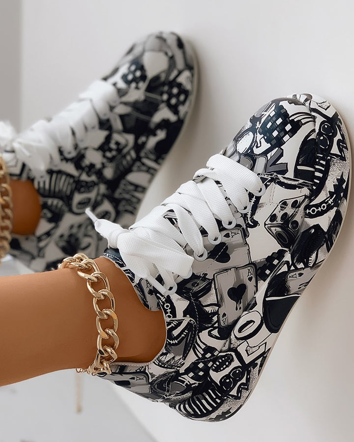 Mila | Graffiti-stijl sneakers voor vrouwen