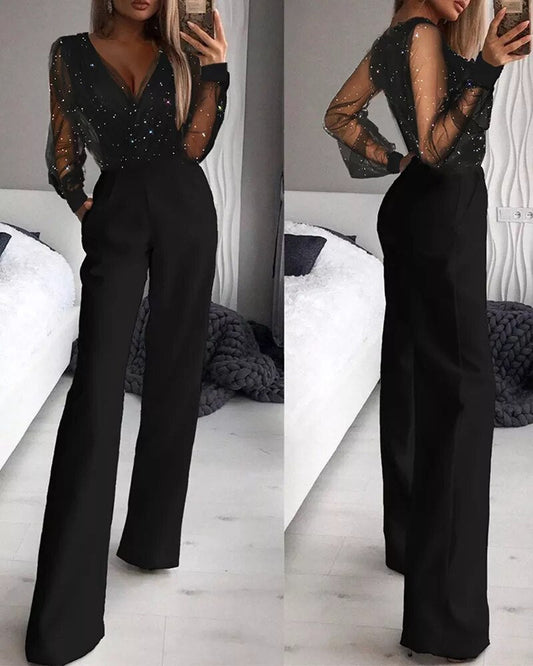 Nina | Stijlvolle Effen Jumpsuit