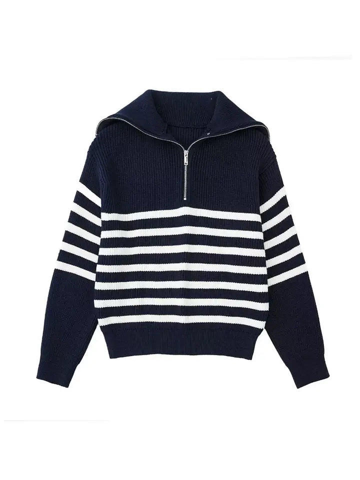 FENNA | Half Zip Vrouwen Sweater - River Mode