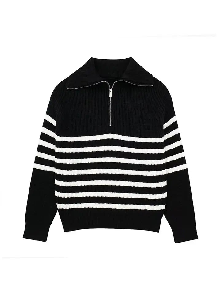 FENNA | Half Zip Vrouwen Sweater - River Mode