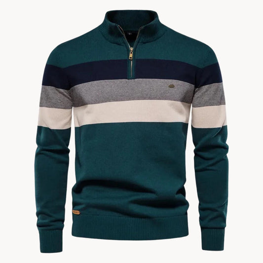 COLMOX - Heren Sweater Met Half Zip