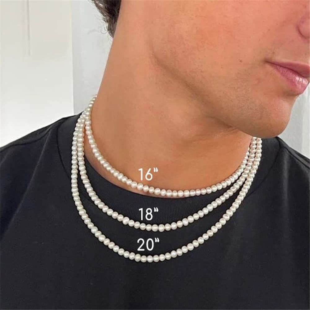 Leonardo - Parel Ketting Voor Mannen - River Mode