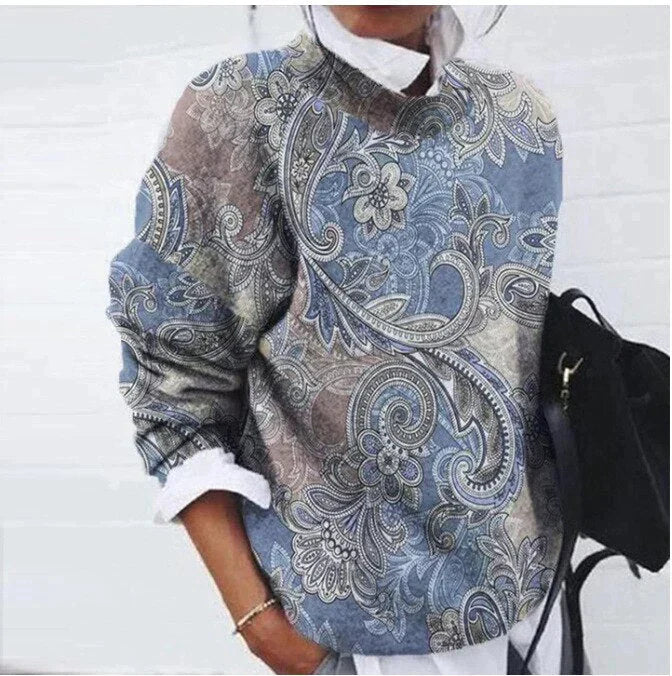 DALIVA - Stijlvolle Dames Sweater Met Luipaardprint