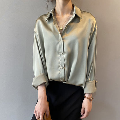 LINA | Vintage zijden blouse met elegante uitstraling