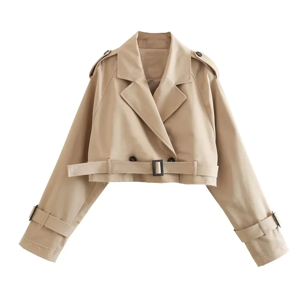 Amara - Cropped trenchcoat voor dames - River Mode