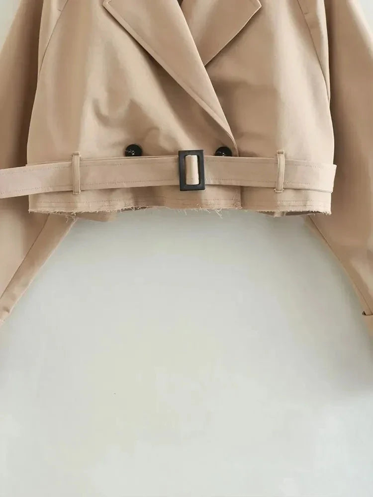 Amara - Cropped trenchcoat voor dames - River Mode