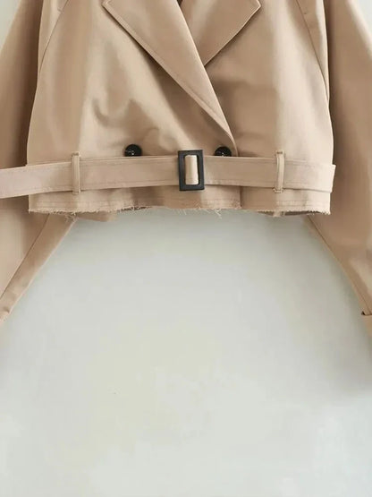 Amara - Cropped trenchcoat voor dames - River Mode