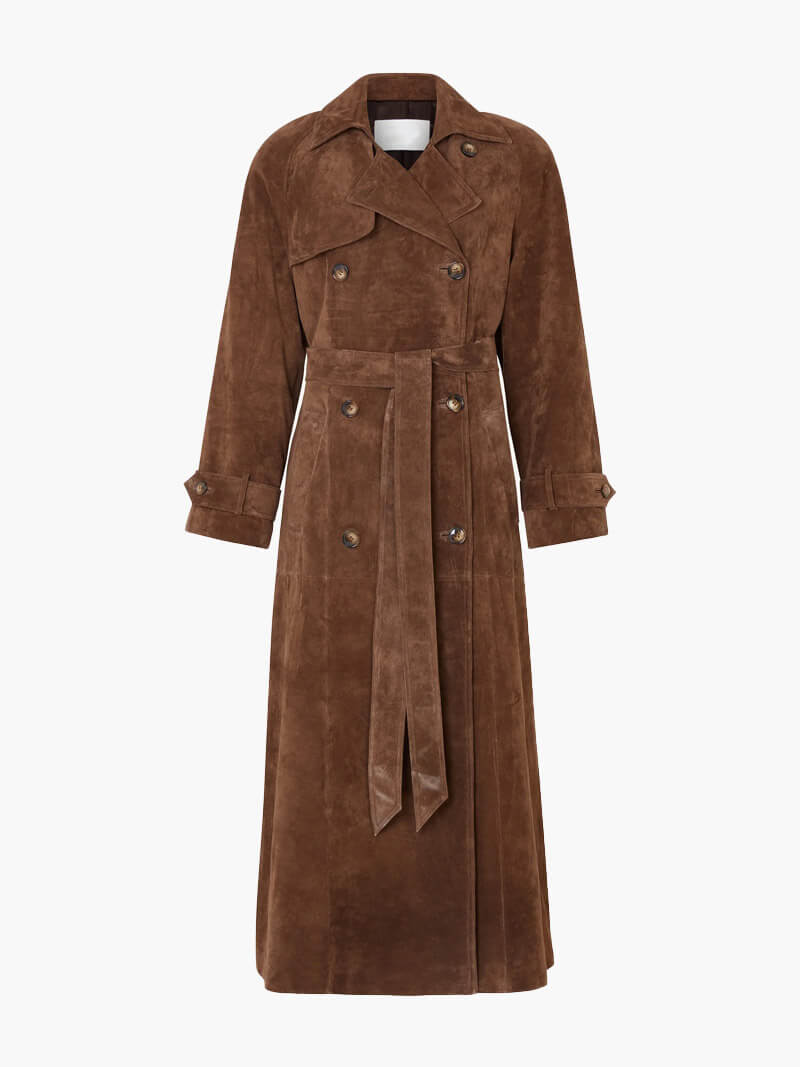 EVI | Tijdloze leren trenchcoat voor een elegante flair