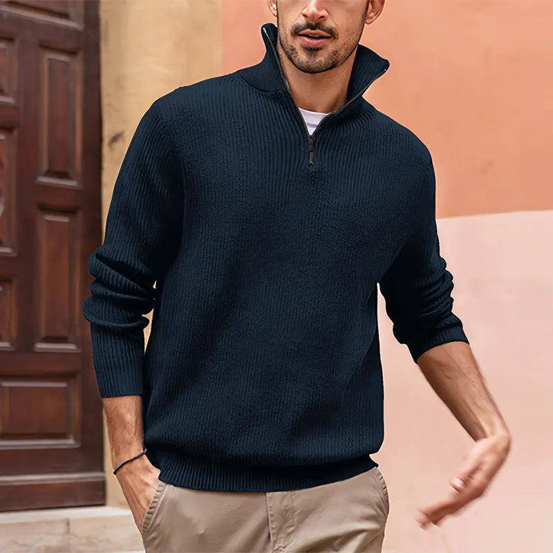 ZAMINO | Luxe Half Zip Sweater