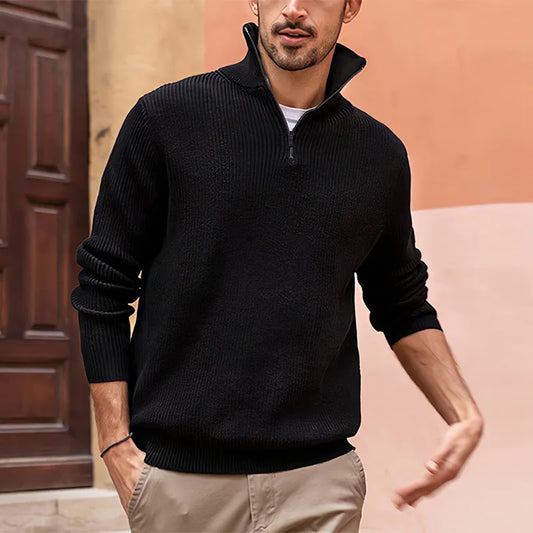 ZAMINO | Luxe Half Zip Sweater