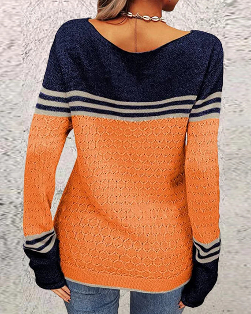 TESS | Moderne Oranje Casual Trui voor Vrouwen