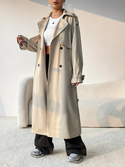 Vivienne | Stijlvolle trenchcoat met dubbele knopenrij