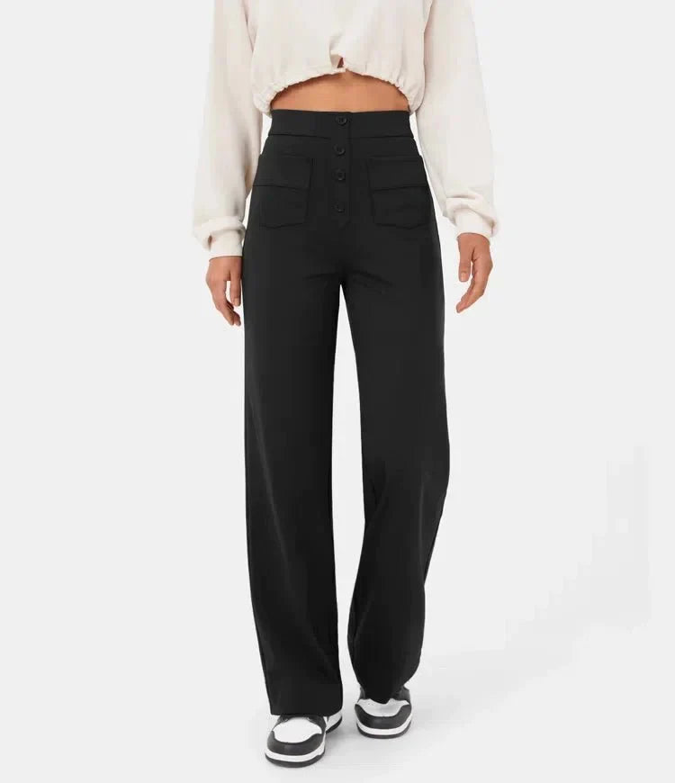 High-waisted Broek voor Dames | Elastich - River Mode