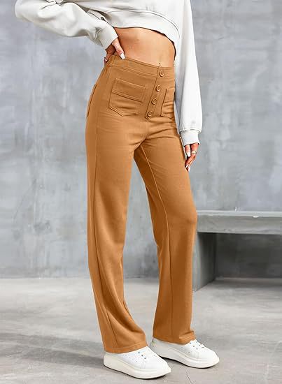 High-waisted Broek voor Dames | Elastich - River Mode