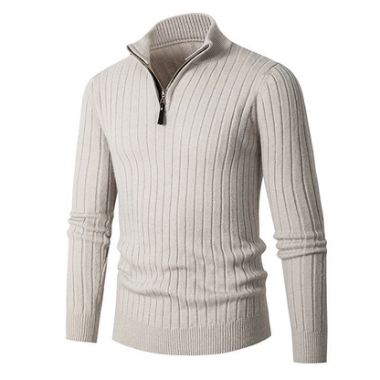 NOA - Nette Heren Sweater Met Half Zip - River Mode