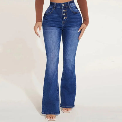 MAARTJE– Stijlvolle Flared Jeans voor een Relaxte Look